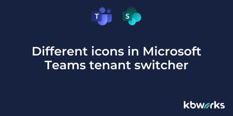 Different icons in Microsoft Teams tenant switcher