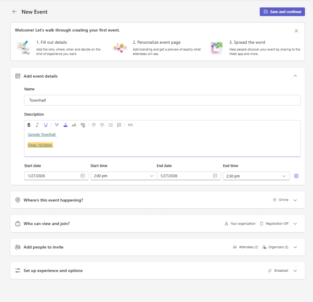 The new simplified scheduling form for creating custom events webinars and town halls - KbWorks The new simplified scheduling form for creating custom events webinars and town halls - KbWorks - SharePoint and Teams Specialist
