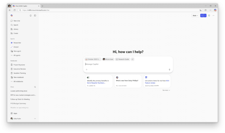 Microsoft 365 Copilot entity pills