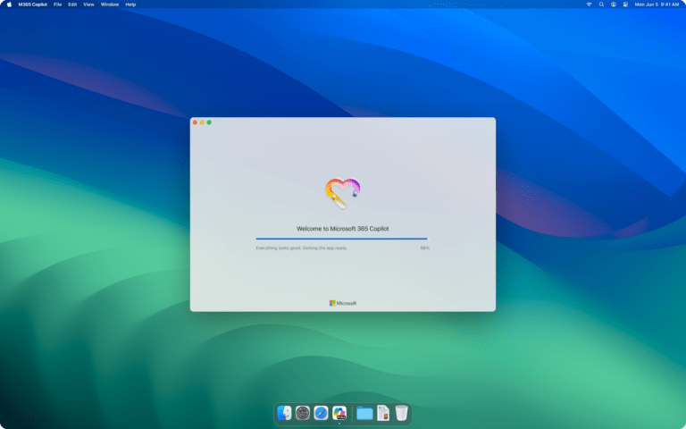 Microsoft 365 Copilot installation screen