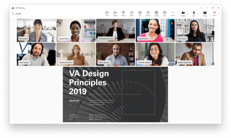 Virtual meeting with multiple participants