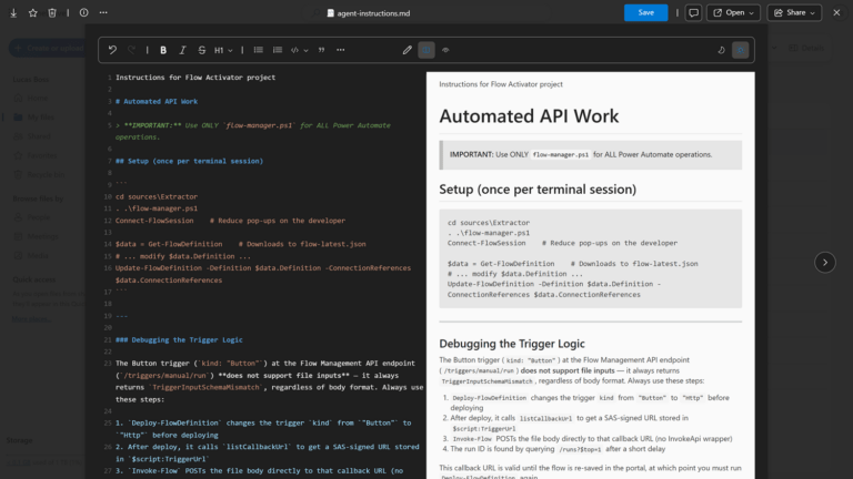 Instructions for automated API work