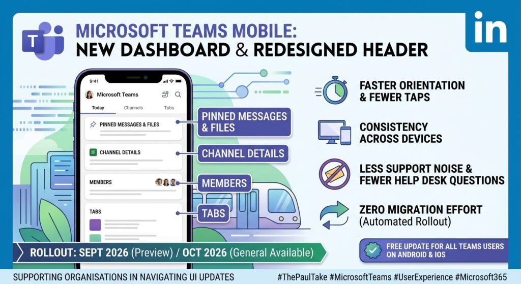 Gemini Generated Image dkrh05dkrh05dkrh - KbWorks Microsoft Teams: Updated header and dashboard for chats and channels on mobile and publish it